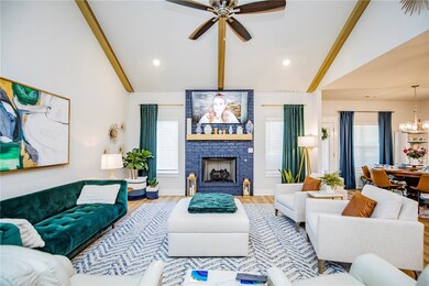 Living room and eating area.