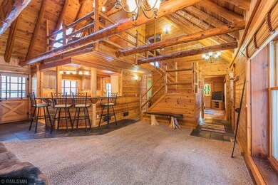 Gorgeous wood beams and an open concept - great fo