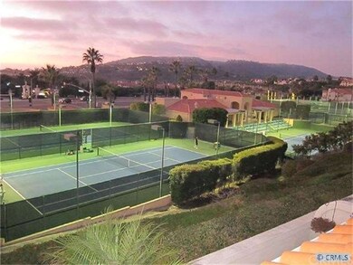 View of tennis courts from balcony