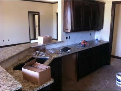 Kitchen. View of kitchen sink. Under mount Black q