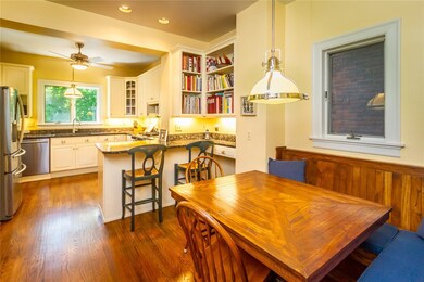 Breakfast nook in kitchen.