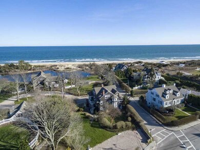 Aerial View. Oversize lot has beautiful plantings