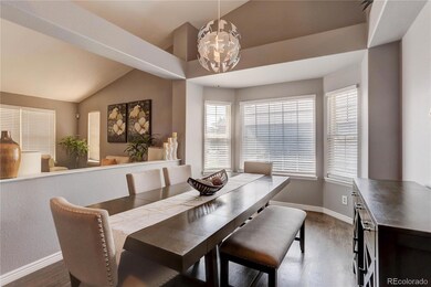 Spacious Dining Room Overlooking Living Room