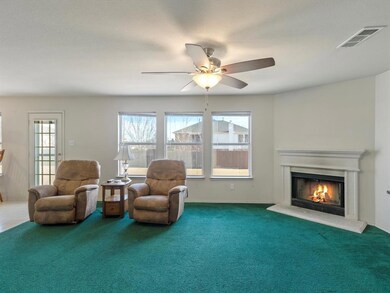 Large living area with fireplace