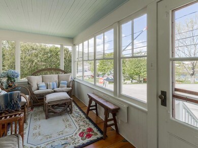 The sun porch has views over the...