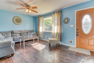 The living room is full of light!
