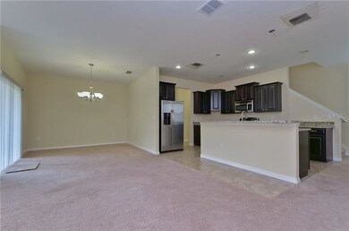 Living Room Overlooking Kitchen & Dining Room