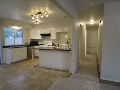 Big bright sunny kitchen with lots of counter spac