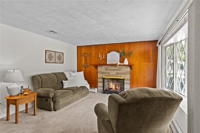 Living room with fireplace