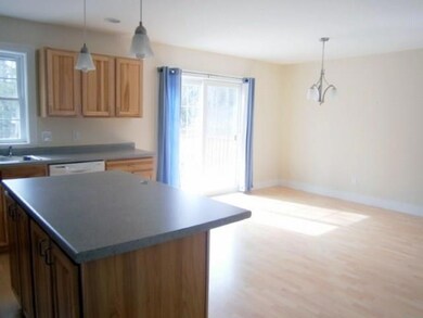 Dining area with slider to the deck
