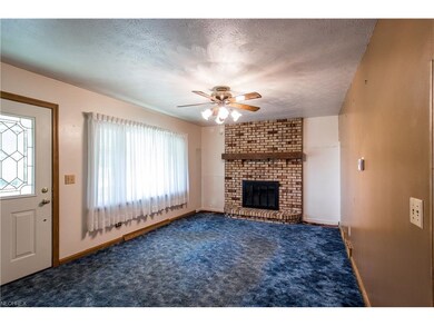 Living room with fireplace