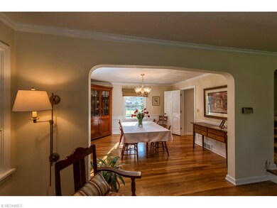 View into the formal dining room