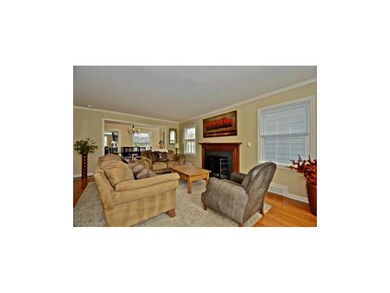 Spacious Living Room with Fireplace