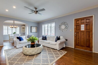 Rich wood floors and designer hues