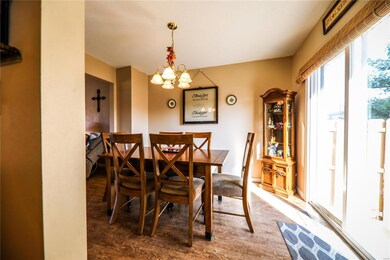 Dining room provides access to deck