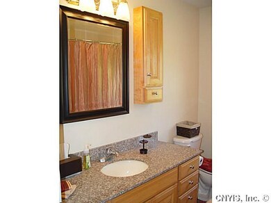 Bathroom. Full bath with solid surface vanity top 