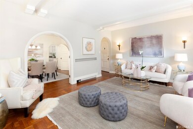 Formal Living room, beam ceilings, parquet hardwoo