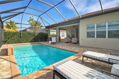 View of pool with a patio, an outdoor hangout area