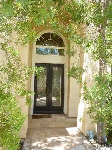 Double Door Entry with Leaded Glass.