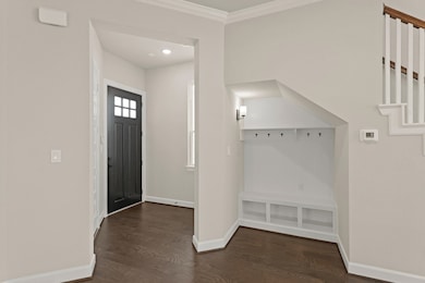 Welcoming foyer with convenient valet
