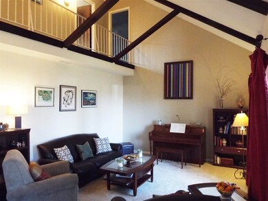 Beautifully beamed vaulted ceiling