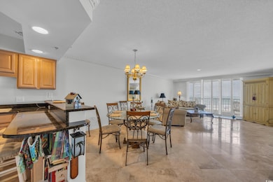 Dining room featuring a chandelier