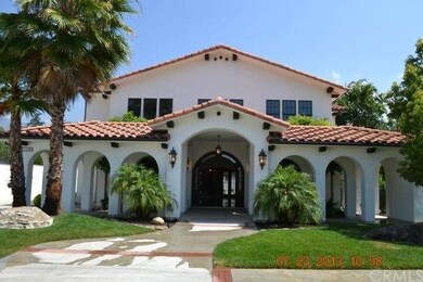 Grand Entrance double-doors behind faux port-coche