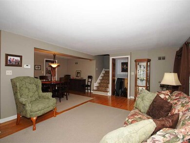 Living Room Open living room with expandable dinin
