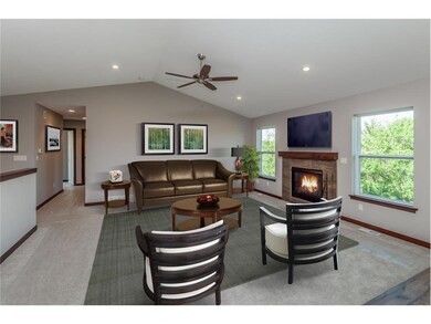 Virtually staged living room