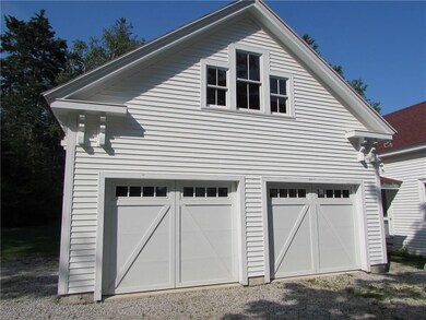 The two car garage is joined to the...