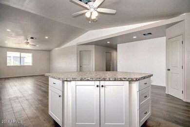 Kitchen island, great room