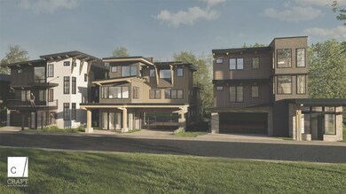 Rending of houses drawn for all three lots. Home n