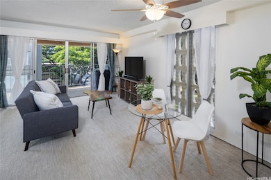 Dining room and living room.