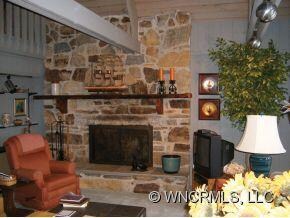 Pretty stone fireplace