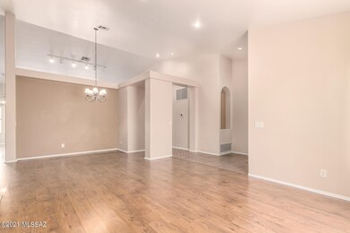 living room to dining area