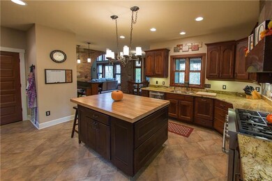 The kitchen is an entertainer's dream with loads o