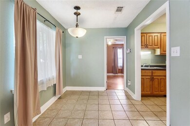 Breakfast area with large picture window looking o