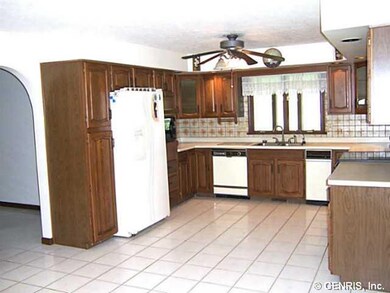 Kitchen. Dining room is open to kitchen with Oak c