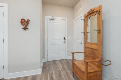 Interior space with light hardwood floors