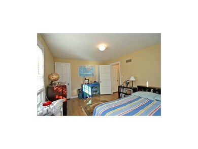 Front downstairs bedroom has double closets for lo