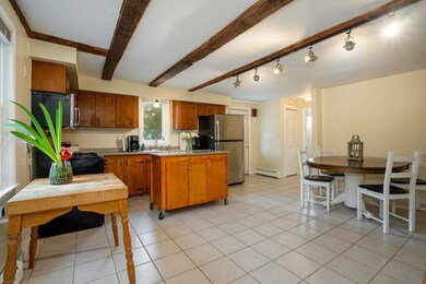 Large kitchen and dining