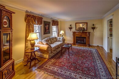 Formal Living Room with dentil molding