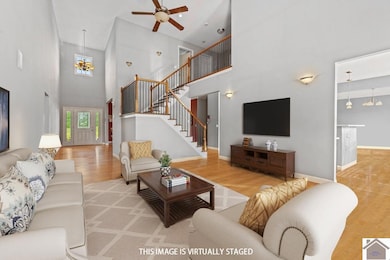 Virtually staged with lighter wall color.
