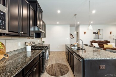 Large kitchen is a chef's dream! EVP flooring, rec