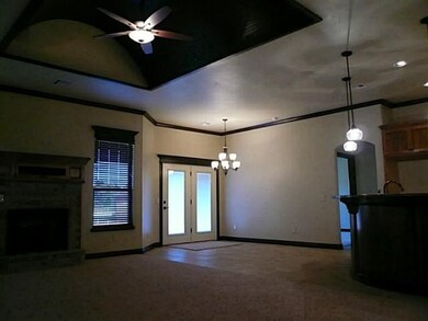 Living Room. Open Floor Plan w/ Barrel Ceiling, Ga