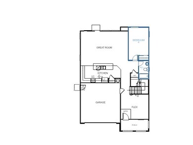 1st floor has huge kitchen w island and main floor bedroom/ full bath