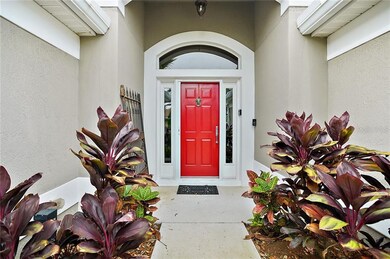 Elegant covered front entrance