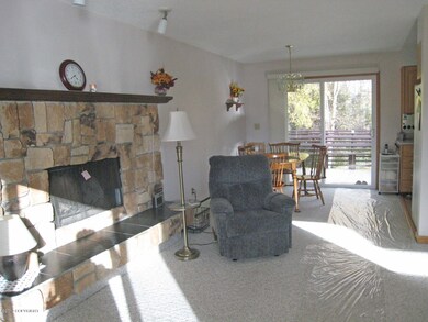 living, dining, deck
