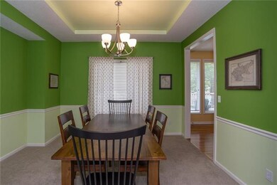 Bright and cherry formal dining room.