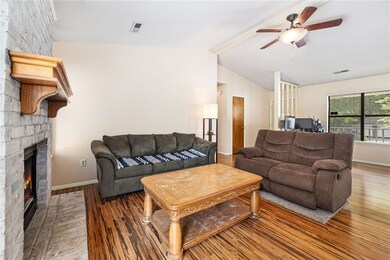 The gas fireplace will keep you cozy come fall.